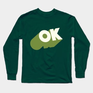 OK //// Ok Logo Blocky Design #2 Long Sleeve T-Shirt